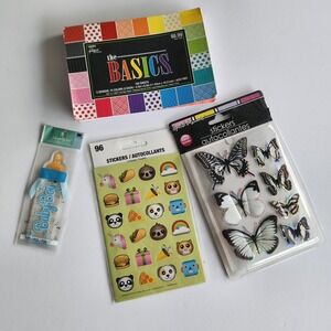 NEW Scrapbook Bundle Paper Sticker Lot The Paper Studio Basics 150 Sheets